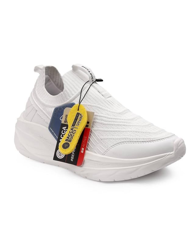 Image of Bacca Bucci EaseOn Walking Shoes for Men | Slip-On Sneakers with Stretch Knit Upper | Ortholite Comfort Insole | Lightweight EVA Sole | Daily Walking, Travel & Casual Wear
