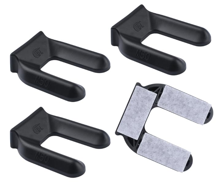 UFURMATE Chair Wheel Stopper with Felt Pad, 4Pcs Plastic Furniture Coasters Wheels Stoppers Non Slip Furniture Caster Pads Fit Wheels with Dia. 50mm (Black)