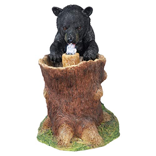 Design Toscano Ky2093 Led Light-Guzzling Gulp Black Bear Garden Decor Fountain-Outdoor Water Feature, Multicolored #TOP1