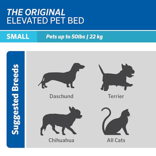Image of Coolaroo Original Elevated Dog Bed - Breathable Off-The-Ground Pet Bed with Cooling Fabric, Joint Relief & Moisture-Resistant Fabric, 100% Recyclable, Easy Clean, Terracotta, Small