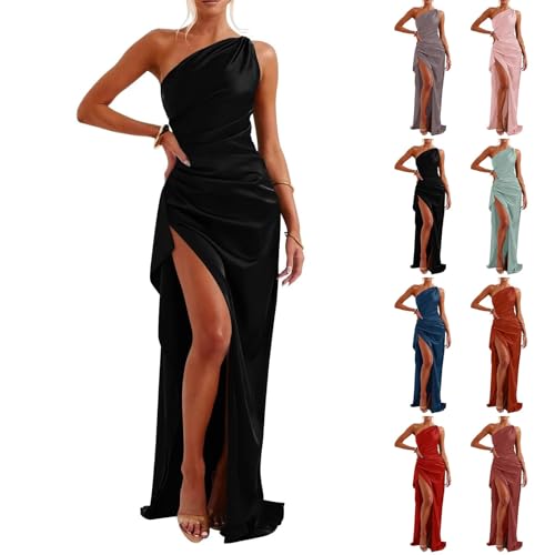 Robe de bal de fin d'année en satin fluide pour fêter votre diplôme