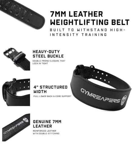 Gymreapers Real Leather Weightlifting Belt