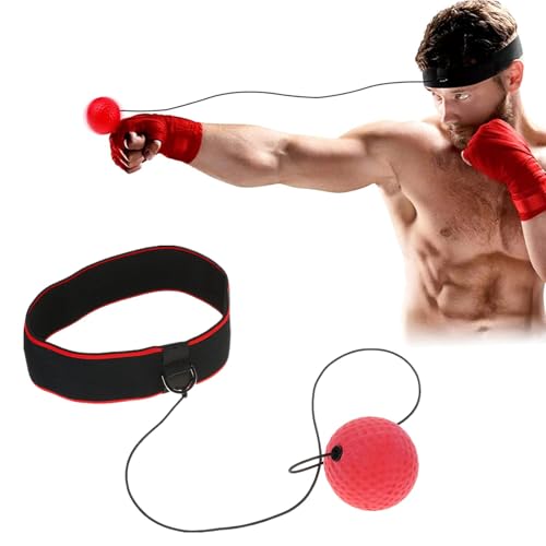 KooingTech Boxing Reaction Punching Ball for Adults, Boxing Training Balls, Headband Boxing Ball, Multi-Functional Boxing Reflex Balls, Sports Reaction Balls for Muay Thai Karate (E305-H01)