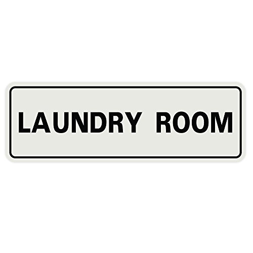 All Quality Standard Laundry Room Wall or Door Sign - Durable Signage | Ideal for Managed Properties, Hospitality Industry & Shared Laundry Facilities - Lt Gray - Small (1 Pack)