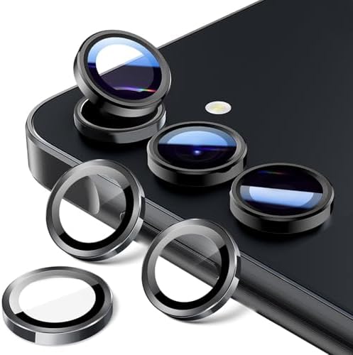 (2 Set for Samsung Galaxy S26 5G Camera Lens Protector, 9H Tempered Glass Camera Cover Metal Ring Decoration Accessories [1 Step Installation Tray] (Colorful) image 4