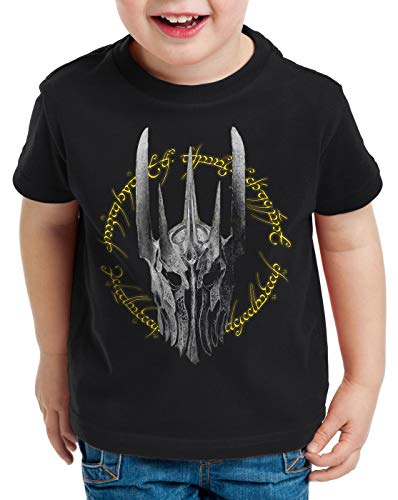 style3 Dunkle Ringe T-Shirt für Kinder Neuseeland Auenland, Größe:140