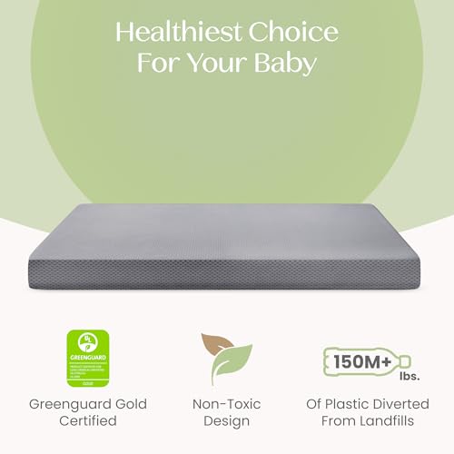 Image of Delta Children Twinkle Galaxy Breathable Crib Mattress and Toddler Mattress - Breathable Cover and Fiber Core, Machine Washable Cover, Waterproof, 7 Year Warranty, Made in USA