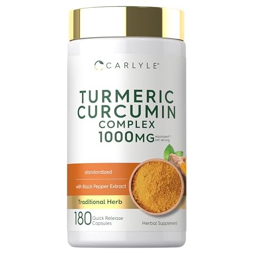 Carlyle Turmeric Curcumin with Black Pepper | 180 Capsules