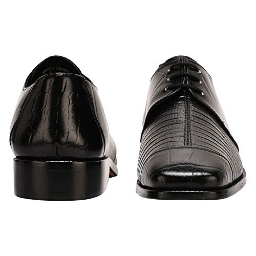 Image of LIBERTYZENO Mens Animal Print & Plain Genuine Leather Adults Lace Up Oxford Dress Shoes for Easter Gift