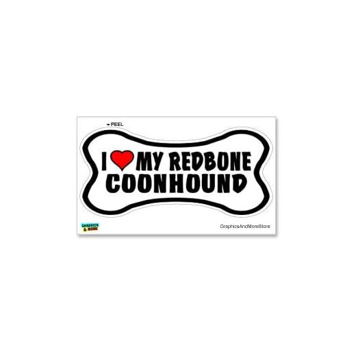 GRAPHICS & MORE Redbone Coonhound Love My Dog Bone - Window Bumper Locker Sticker