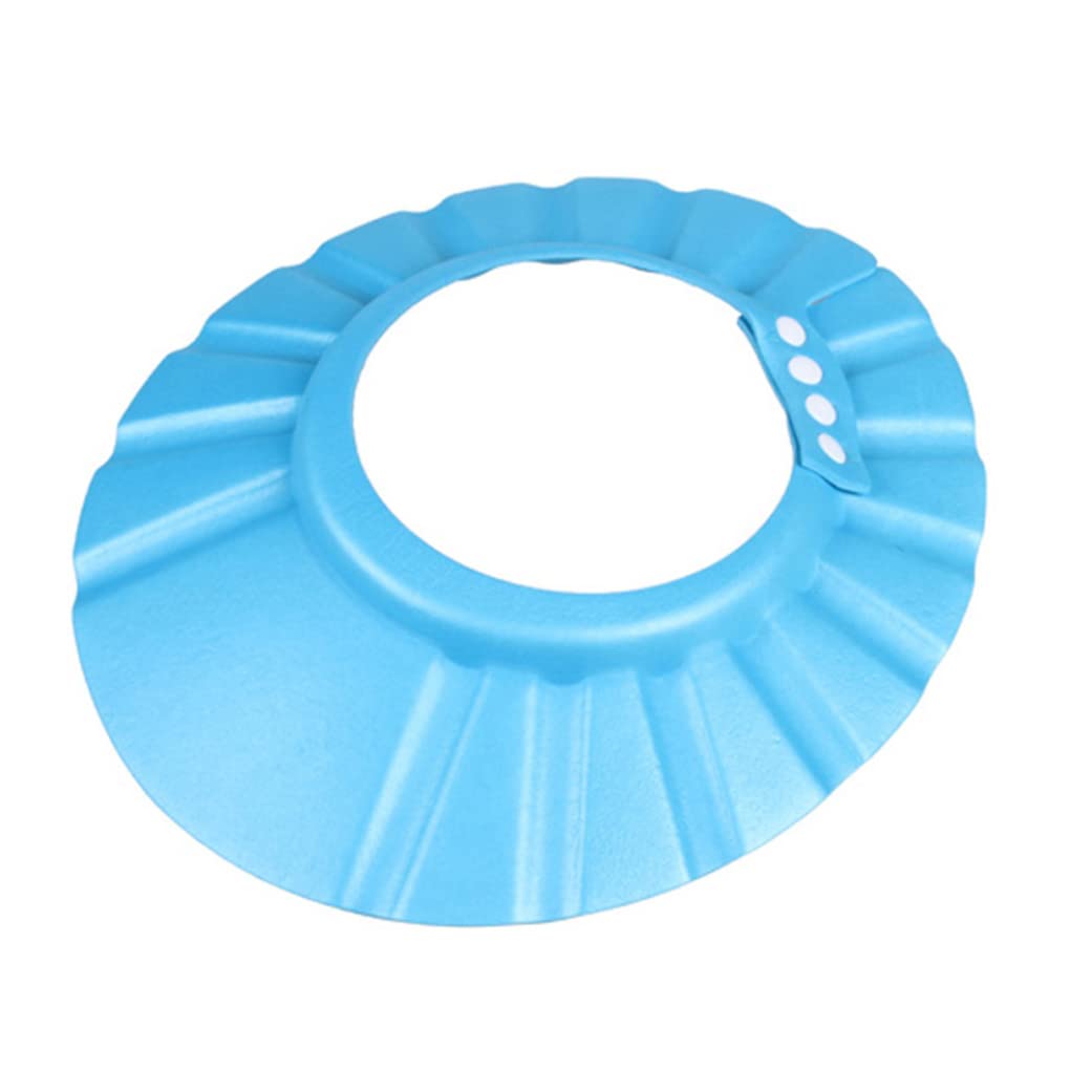 Baby Bath Head Cap Visor Shower Bathing Protection Bath Cap Visor Hat Baby Shower Eye Protection Shampoo Cap for Baby Toddler Kids Blue
