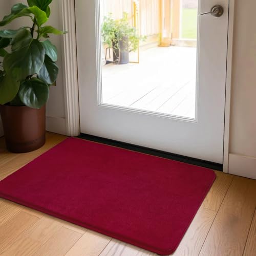 HOMORE 2x3 Entryway Rug, Small Burgundy Rugs for Bedroom, Thickened