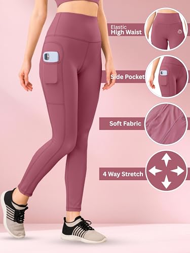 Image of Yoga Pant for Womens High Wasit Tights with Side Pocket Slim Fit Gym wear Running Sports wear Leggings Stretchable Combo Pack of 2