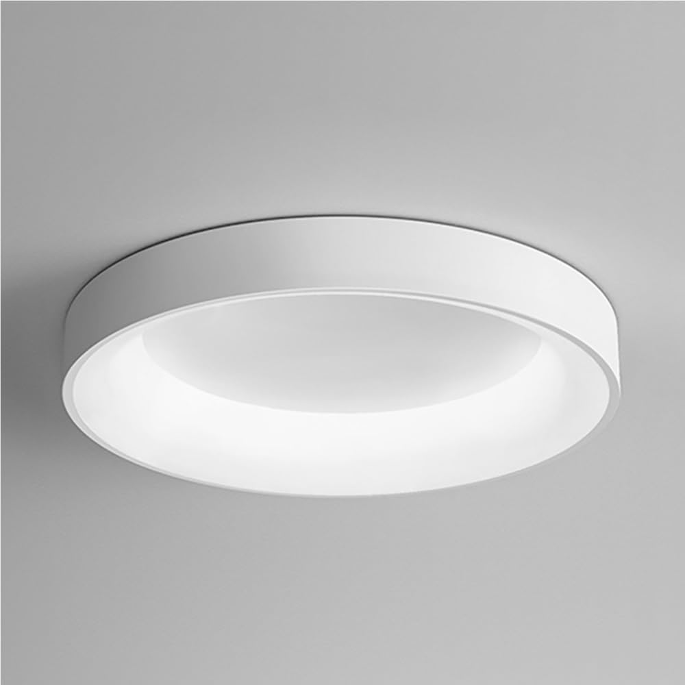 NHPJFDC Ultra-Thin LED Round Ceiling Light, Minimalist Full Ring Lamp for Bedroom & Living Room, Stepless Dimming, 40cm/15.74in, Modern Home Lighting Fixture (White)