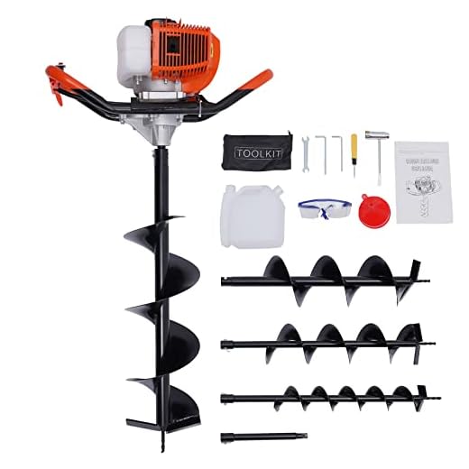 NOLANTISI 52cc Digger, 2.3HP Gas Powered Post Hole Digger Ground Fence 2-Stroke Single Cylinder Gasoline Engine with Earth Auger Drill 4"/6"/8" Bits…