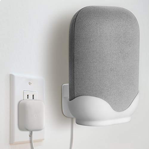 Baaletc Soporte de pared para altavoces, compatible con Google Nest, soporte de pared de audio, accesorios de instalación rápida y fácil, ahorra espacio, sin agujeros, construcciones de ABS Cover
