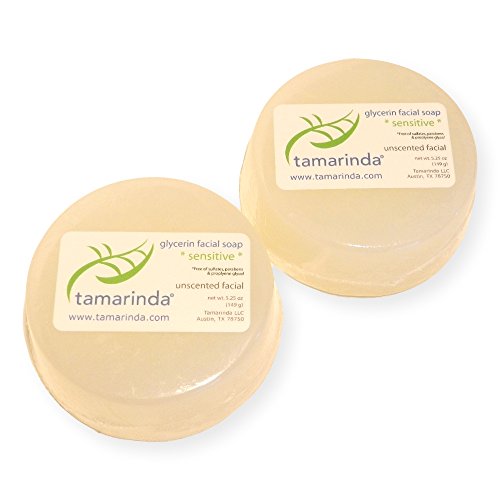 tamarinda Sulfate Free Glycerin Facial Soap - Unscented. Two, 5.25 oz. bars.