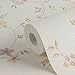 A.S. Création Maison Charme Vliestapete mit floralem Muster Blümchen 0,53 x 10,05 m – Creme, Grün, Bunt – Blumentapete Made in Germany – 937701