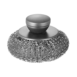 Generisch Edelstahl-Spülbürste mit Stahl-Schrubber-Wollpads