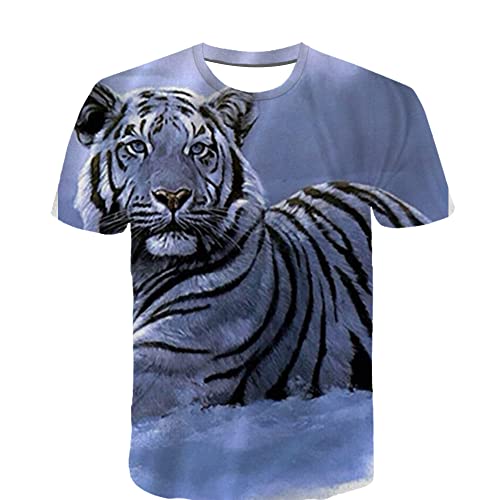 T-Shirt imprimé Tigre Animal T-Shirt Graphique imprimé en 3D Intéressant été/Printemps T-Shirt imprimé en 3D pour la Taille supérieure S-3XL Cover