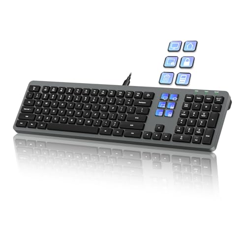 Wired Keyboard with Mini Control Deck (6 LCD Keys), up to...