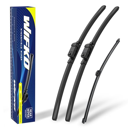 Wifko Scheibenwischer Kompatibel für AUDI Q3 2011-2018, Wischerblätter Vorne + Hinten, Set Frontscheibenwischer und heckscheibenwischer, Auto Scheibenwischer, Set für Frontscheibe und Heckwischer