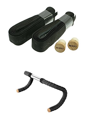 Brooks Saddles Perforated Leather Tape with Cork Plugs, Black