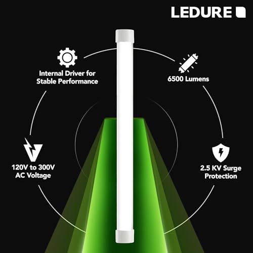 Image of LEDURE Comet 65W LED Batten 4 Feet | Pack of 20 | 6500 Lumens | 65W Tubelight Equivalent | Cool White 6500K | Wall Ceiling Tubelight for Home, Warehouse, Industrial & Commercial Spaces