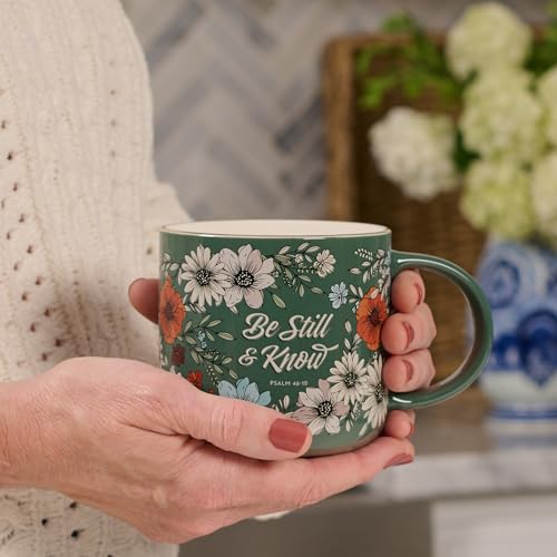 Image of Christian Art Gifts Be Still and Know Ceramic Coffee Mug for Women