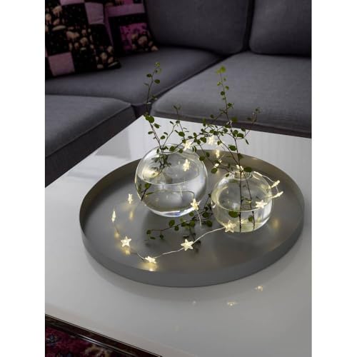 Konstsmide LED Dekolicherkette, 20 transparente Sterne, mit an/aus...
