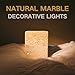 Travertine Stone Mood Light, 3-Color Dimmable LED Bedside Night Light, Japandi Home Decor Accent Lamp for Bedroom Living Room, Natural Marble Texture Table Lamp, Holiday Housewarming Gift