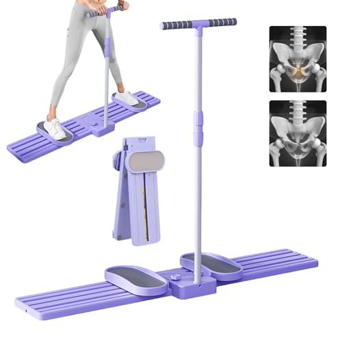Macchina da sci simulata con pedale antiscivolo e braccioli regolabili per gambe, pavimento pelvico, allenamento muscolare, tonificazione delle gambe, macchina per gambe cardio per palestra, capacità