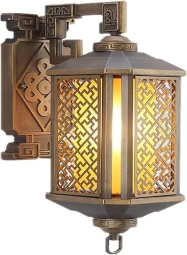 Lanterne extérieure étanche et lampe murale rétro style chinois pour cour