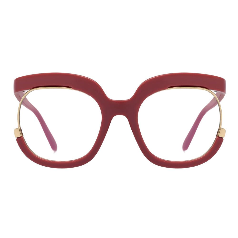AOOLIA Stilvolle Runde Lesebrillen Sehhilfe Augenoptik Brille Lesehilfe für Damen Herren Blaufilter Brille für PC TV Gaming & Handy