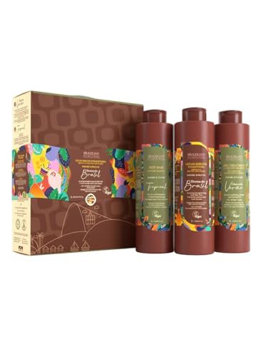 Brazilian Secrets hair - Bossa Do Brazil - KIT LISSAGE PROFOND À LA KÉRATINE VÉGÉTALIENNE - 3 X 1000ML