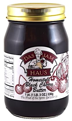 Southern Butters Gourmet HandMade Variety Butters, Spread 1 Pint Jar 1 lb 3 oz 538g ALL NaturalNo Artificial Flavors or Colors [Choose Flavors] Black Cherry Butter