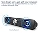 GamesterGear Desktop Compact USB Powered Wired Multimedia Mini Stereo Sound Bar 3.5mm Audio Jack Blue LED 2.5 Watts Speaker