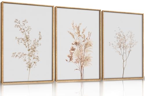 Art mural fleurs sauvages encadré de qualité premium pour décoration haut de gamme