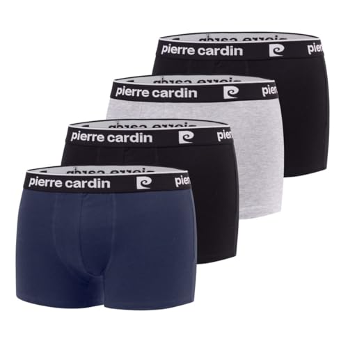 pierre cardin underwear Pc/1/Bc/Pk4 Ropa Interior de Hombres, Negro, Gris y Azul, L (Pack de 4)