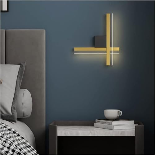 Applique murale géométrique dorée LED pour escalier d'entrée