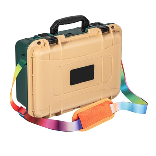 Lawnoval Caja de almacenamiento ABS para consola Nintendo Switch y accesorios, funda de viaje portátil impermeable con correa para el hombro, azul