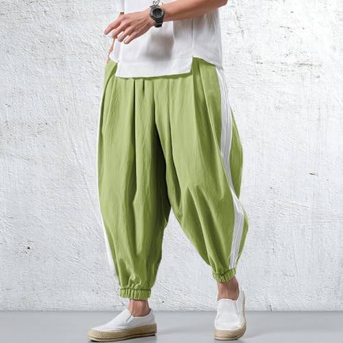 MARSVOVO Casual Baggy Pants Men Loose Comfy Wide Leg Pants Summer High Waisted Trousers with Pockets2