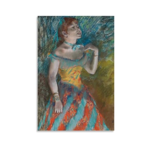 Póster de Edgar Degas "The Singer in Green" en lienzo de 40x60 cm para salón