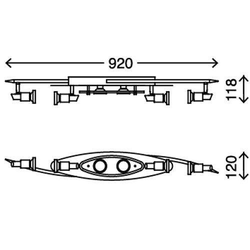 BRILONER Plafoniera LED con Faretti GU10, 3 W