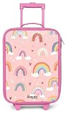 NoBoringSuitcases© Maleta Infantil Rosa Compacto Maletas De Viaje Cabina