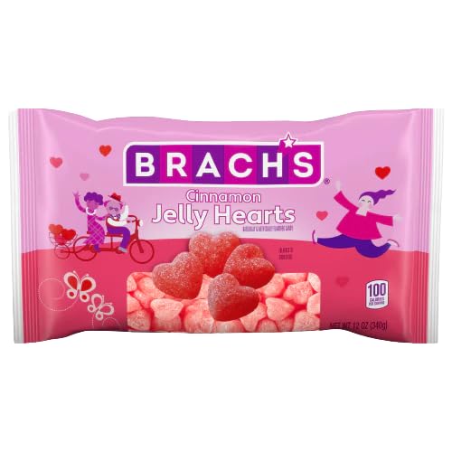 Cinnamon Jelly Hearts - Spicy Jelly Treat - 12 oz (Pack of 4)