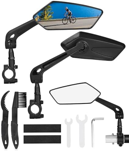 2 Pezzi Specchi Per Bici Da Strada Specchietto Retrovisore Ruotabile A 360 Gradi Specchietto Retrovisore Per Bicicletta Per Scooter Elettrico Manubr 93834306 - Foto 7