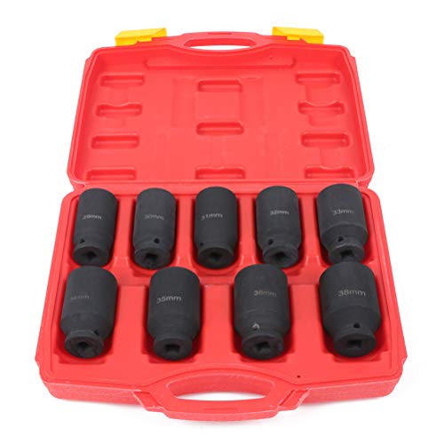 cciyu CCIYU Automotive Repair Tools 9PCS Shaft Nut Driver Sleeve Kit Hex Wheel Sleeve Fit Most Cars