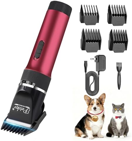 （16:30時点） 【正規品】【20年プロトリマー推奨】Pateker 犬バリカン 猫 バリカン | ペット用 ン 静音・軽量 電動 | 全身トリミング（背中・お腹・胸元・首周り・四肢など）| 小型犬から大型犬まで対応 | 猫・小動物対応| 人間工学デザイン | 充電式コードレス | 初心者向け日本語説明書付き