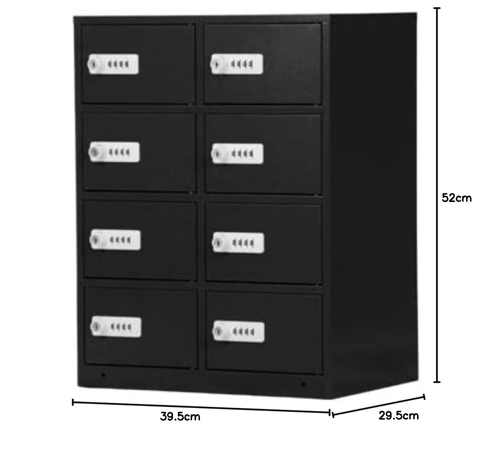 Amazon.co.jp: 貴重品ロッカー 8人用 完成品 2列4段 ダイヤル錠
